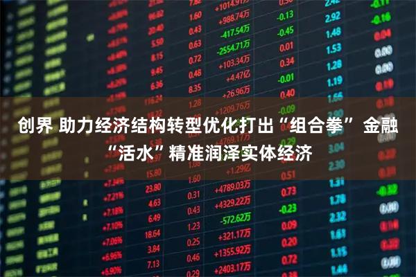 创界 助力经济结构转型优化打出“组合拳” 金融“活水”精准润泽实体经济