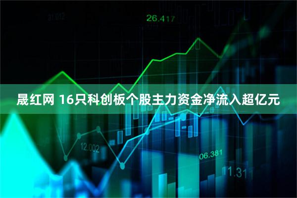 晟红网 16只科创板个股主力资金净流入超亿元